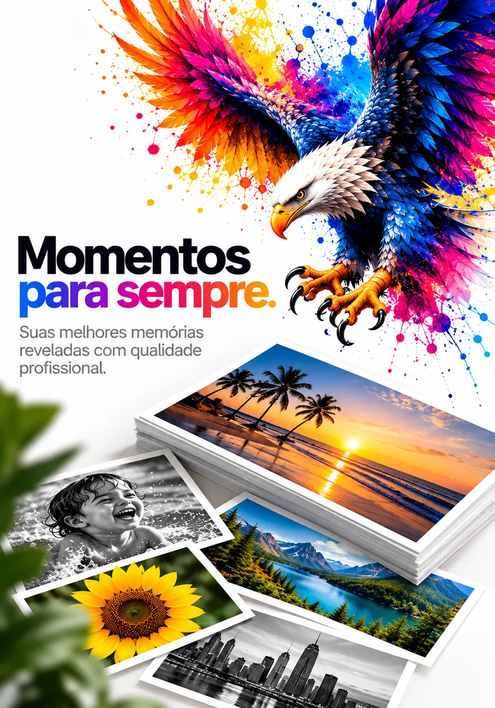 Envio de fotos pelo WhatsApp para impressão 10x15 cm